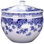 Pot en céramique bleu et blanc, ensemble de rangement à thé étanche, pot décoratif pour thé, accessoires de décoration intérieure (Couleur : Bleu, Taille : 171725cm) Pot en céramique bleu et blanc, ensemble de rangement à thé étanche, pot décoratif pour thé, accessoires de décoration intérieure (Couleur : Bleu, Taille : 171725cm)