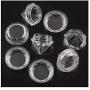RONRONS 30 Pieces 5 Gram Diamond Shaped Cosmetic Containers Empty Clear Travel Jar Pot