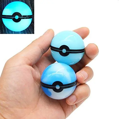 Helleuchte Pokeball Wachsöl Silikonbehälter Antihaft-Behälter für Kräuter-Stashes, Harzkonzentrate, Pillen, Lippenbalsam (Helleuchte Pokeball)