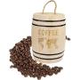 NszzJixo9 Wood Coffee Bean Container - Fresh Coffee Bean Airtight Container Wooden For Coffee Beans Grounds, Storage Jar with Airtight Seal Bamboo Lid