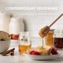 Mini Glasen Behälter für Gewürze; Set von 8 kleinen Glaskaraffen à 4 oz mit Deckeln – Für Kräuter & Gewürze, Marmelade, Honiggläser, (Nicht zum Einmachen) Favors, DIY & Basteln – Zusammen mit SEWANTA 28 Gewürzlabilen.