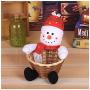 Kaplorei 2PCS Christmas Snowman Santa Claus Candy Storage Basket Decoration Santa Claus Storage Basket Gift Holder Xmas Storage Basket Fruits Container Basket Box Jar