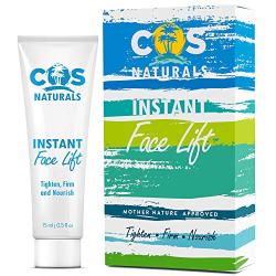 COS Naturals Instant Face Lift Firming Cream for Wrinkles Fine Lines Under Eye Puffiness Bags (0.5 fl oz / 15ml)