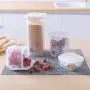LuYanhaPy9 PP Kunststoff Lagerbehälter, Küchentrockennüsse, Gewürze, Snacks, Getreide Klarsicht-Behälter mit Dichtungslids – 240ml/650ml/1000ml/1800ml