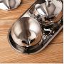 DUDDP Storage Spice lar set 3Pcs/Set Metal Stainless Steel Spice Jar Seasoning Bottle Box Sugar Seal Storage Tins Rack