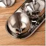 DUDDP Storage Spice lar set 3Pcs/Set Metal Stainless Steel Spice Jar Seasoning Bottle Box Sugar Seal Storage Tins Rack
