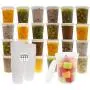 Freshware Food Storage Containers [24 Pack] 32 oz Plastic Containers with Lids, Deli, Slime, Soup, Meal Prep Containers | BPA Free | Stackable | Leakproof | Microwave/Dishwasher/Freezer Safe