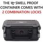 Herb Guard Smell Proof Container with 2 Combination Locks - Discreet Hardshell Case Comes with a Smell Proof Jar and 2 Travel Bags | The Premium Airtight Container for Home and Travel Storage