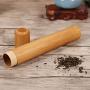 Fdit Portable Handmade Natural Bamboo Tea Jar Seal Storage Holder Container Box Incense Holder with Lid Kitchen Accessories(#4-2.5 x 19cm)