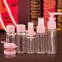 COAWG Travel Bottles Set with Bag, TSA Approved Leak Proof Squeezable Refillable Plastic Travel Accessories with Sucker, Portable Travel Size Toiletries Containers with Labels for Liquid Shampoo