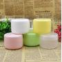 3Pcs 3.3 oz Plastic Round Cosmetic Jars Storage Container Pot Bottle Case Holder with Inner Disc and Lids for Face Cream Eye Shadow Lip Balm Lotion Empty Refillable (Green)