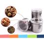 Stainless Steel Sealed Jar,Stainless Steel Sealed Jar,Tea & Coffee Storage Tank,Moisture-Proof Buckled Cans for Storing Candies, Snack Nuts, Whole Grains
