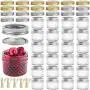 SXUDA Mason Jar BPA-freie Mini-Tiegel mit Standarddeckeln und Bändern, Jelly-Tiegel für Marmelade, Honig, Hochzeitsschuhe, Duschduschuhe, Babybrei, DIY Magnet Gewürzbehälter, 25er Pack