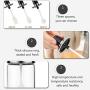 Spice Bottle Seasoning Box Kitchen Spice Storage Bottle Jars Transparent Glass Seasoning Pot Condiment Storage with Spoon,F