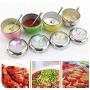 CSPFAIRY 304 Stainless Steel Kitchen Spice Jars Seal Apple Creativity Jar Salt and Sugar Cruet Seasoning Multifunction 4 Pcs/Set