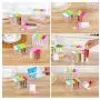 JUSTDOLIFE Spice Shaker Cute Seasoning Bottle Jar Plastic Storage Container with Tray Sets 6Pcs