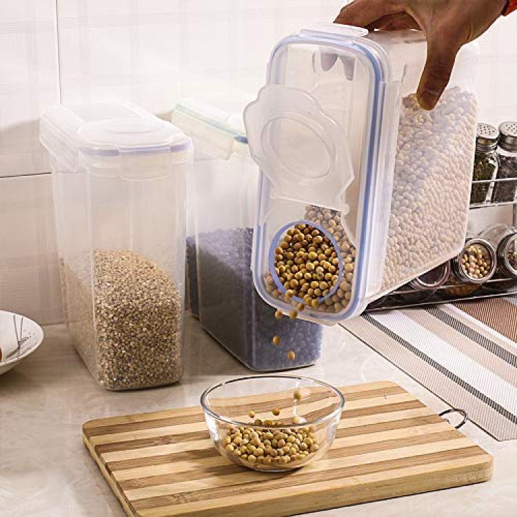 Cereal Containers Storage Set Large - Pack of 3 (4L,135.2 Oz