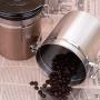 Airtight Coffee Bean Sealed Can Container With Exhaust Valve Stainless Steel Coffee Storage Coffee Tea Storage Jar Canister Container Pot Tank Stainless Steel for Coffee Tea Sugar Cereal Brown by SOP