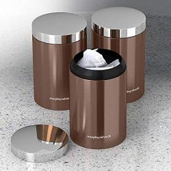 Morphy Richards Accents Kitchen Storage Canisters, Stainless Steel, Copper, Set of 3