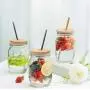 Mason Jar Lids with Straw, ECO Reusable Bamboo Lids, Wide Mouth Mason Jar Tumbler Lids, Mason Jar Tops with 2 Reusable Stainless Steel Straw - 2 Packs Mason Jar Lids with Straw, ECO Reusable Bamboo Lids, Wide Mouth Mason Jar Tumbler Lids, Mason Jar Tops with 2 Reusable Stainless Steel Straw - 2 Packs