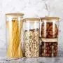 Contenant de Rangement Alimentaire YULEER, Bocal en Verre avec Couvercles, Bocal en Verre pour Servir des Bonbons, des Biscuits, du Riz, Ensemble de 6 Contenant de Rangement Alimentaire YULEER, Bocal en Verre avec Couvercles, Bocal en Verre pour Servir des Bonbons, des Biscuits, du Riz, Ensemble de 6