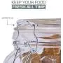 Glas-Gläsernisches Dose/Cookie Jar – Küchenbehälter von PureLife – Langlebige, luftdichte Deckel & widerstandsfähige Lagerbox – Ideal zum Aufbewahren von Lebensmitteln und zur Organisation im Vorratsschrank – 1 Stück à 700 ml