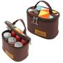 Kissybride Portable Outdoor Spices & Jars Bottles Set Kitchen Utensil Organizer Containers with Storage Bag for BBQ, Camping, Hiking, 6PCS