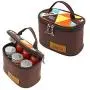 Kissybride Tragbares Outdoor-Gewürze & Gläser Set Küchenwerkzeug Organizer Behälter mit Aufbewahrungsbeutel für Grillen, Camping, Wandern, 6PCS