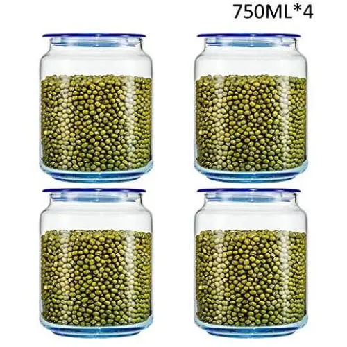 Bouteilles en verre étanches, Réservoirs de stockage pour aliments secs, Stockage de confiture/miel/café/noix Bouteilles en verre étanches, Réservoirs de stockage pour aliments secs, Stockage de confiture/miel/café/noix