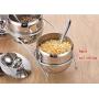 DUDDP Storage Spice lar set Stainless Steel Spice Jar Set Salt Sugar Seasoning Box Spice Container Condiment Pot Cruet Bottle Kitchen Cooking Tool