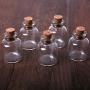 5Pcs/Lot Cork Stopper Small Glass Bottle Tiny Glass Jars With Cork Decorative Wish Glass Jars Vials For Decoration 22X28Mm,Clear