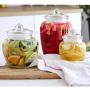 HIZLJJ 2 Pcs Food Storage Jar with Lid, [Thickened Version] Glass Airtight Seal Food Storage Jar,Clear Glass Food Storage Canister for Home Serving for Coffee, Tea, Sugar and More (Size : L)