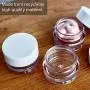 Französische Gläser | 50 Stück x 5 Gramm (5 ml) Kosmetikbehälter – Probenbehälter mit Deckeln – Kleine Make-up-Behälter