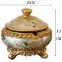 LTJTVFXQ-ashtrays Europäische Harzüberzug Ashtrays Amerikanischer Retro Kreative Dekoration Handwerkskunst Süßigkeitenbehälter Schmuckschatzzubehör