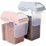 HOBULL Food Storage Jar Container Grain Storage Tanks for Dry Food Flour Nut Sugar with Hovering Flip Top Lid and Large Mouth for Easy Pouring