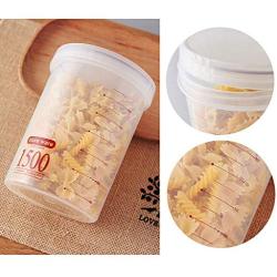 Ecosin Food Storage Plastic Container With Lids Sealing Pot Powder Jar,Containers Transparent Plastic Storage Box Dry Dried Food Storage Box Container Box (C)