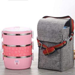 Thermos Food Jar 1950ml Thermos Stainless Food Flask Pink,Leakproof Insulated Food Containers (Size : Bag)
