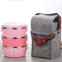 Thermos Food Jar 1950ml Thermos Stainless Food Flask Pink,Leakproof Insulated Food Containers (Size : Bag)
