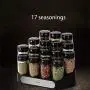 Spice Rack, Kitchen Food Grade Glass Seasoning Box Storage Large Capacity Kitchen Supplies Seasoning Jar Set Kitchen Storage Rack (Color : Silver, Size : One size) Spice Rack, Kitchen Food Grade Glass Seasoning Box Storage Large Capacity Kitchen Supplies Seasoning Jar Set Kitchen Storage Rack (Color : Silver, Size : One size)
