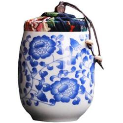 Goddness Bar Multi-Use Vacuum Seal Tea Coffee Jars Portable Ceramics Container(Style 16)