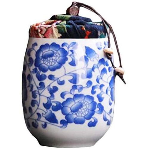 Goddness Bar Multi-Use Vacuum Seal Tea Coffee Jars Portable Ceramics Container(Style 16)