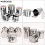BangBang Durable Stainless Steel Canister Airtight Sealed Canister Spice Dry Storage Container Snack Cans (1Pc: Size S)