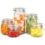 Kitchen Food Storage Jar Airtight Food Storage Kitchen Glass Jar Moisture-Proof Home Multi-Purpose Jam Bottle Cruet Glass Sealed Cans (Color : A)
