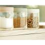 Daycount Food Storage Glass Jar No Lead Kitchen Storage Bottles Sealed Cans with Cover Large Capacity Candy Glass Jars Tea Box (Pink)