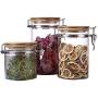 WANGLXST Food Storage Container Set, Durable Canister Jar, Perfect for Flour, Sugar, Cereals, Leakproof, Freezer/Dishwasher Safe, Transparent