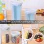 Rice Beans Storage Jar With Seal Cover 4 Lattices Refrigerator Food Preservation Container Plastic Kitchen Storage Box,1000Ml Blue