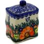 Polish Pottery 4?-inch Jar with Lid (Butterfly Splendor Theme) Signature UNIKAT + Certificate of Authenticity