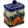 Polish Pottery 4?-inch Jar with Lid (Butterfly Splendor Theme) Signature UNIKAT + Certificate of Authenticity