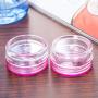 Cren 10 Pcs Round Clear Jars with Screw Cap Lids for Lotion, Creams, Makeup Samples and More
