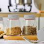 TNKML Glass Seasoning Box Salt Shaker Sugar Cans Household Seasoning Bottle Storage Box Seasoning Jar Spice Jar Kitchen Supplies Spice Container